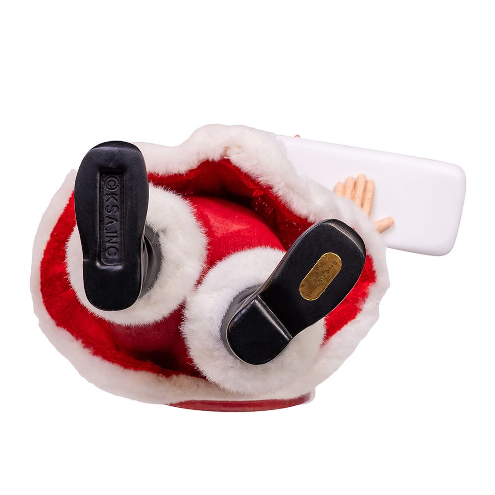 Kurt Adler 10.5-Inch Fabrich Santa with Sushi Platter