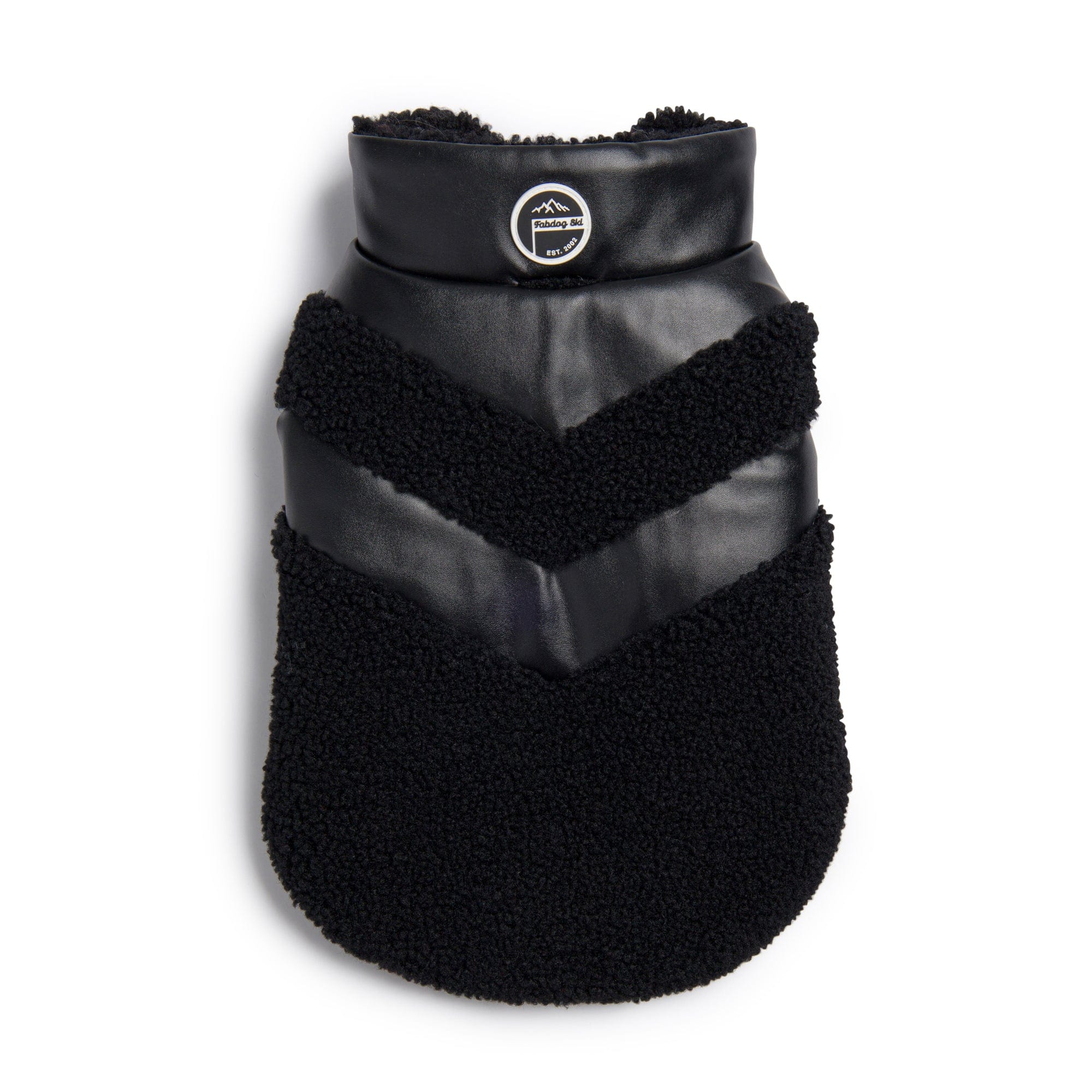 Fab Ski Black Leather Shearling Coat 
