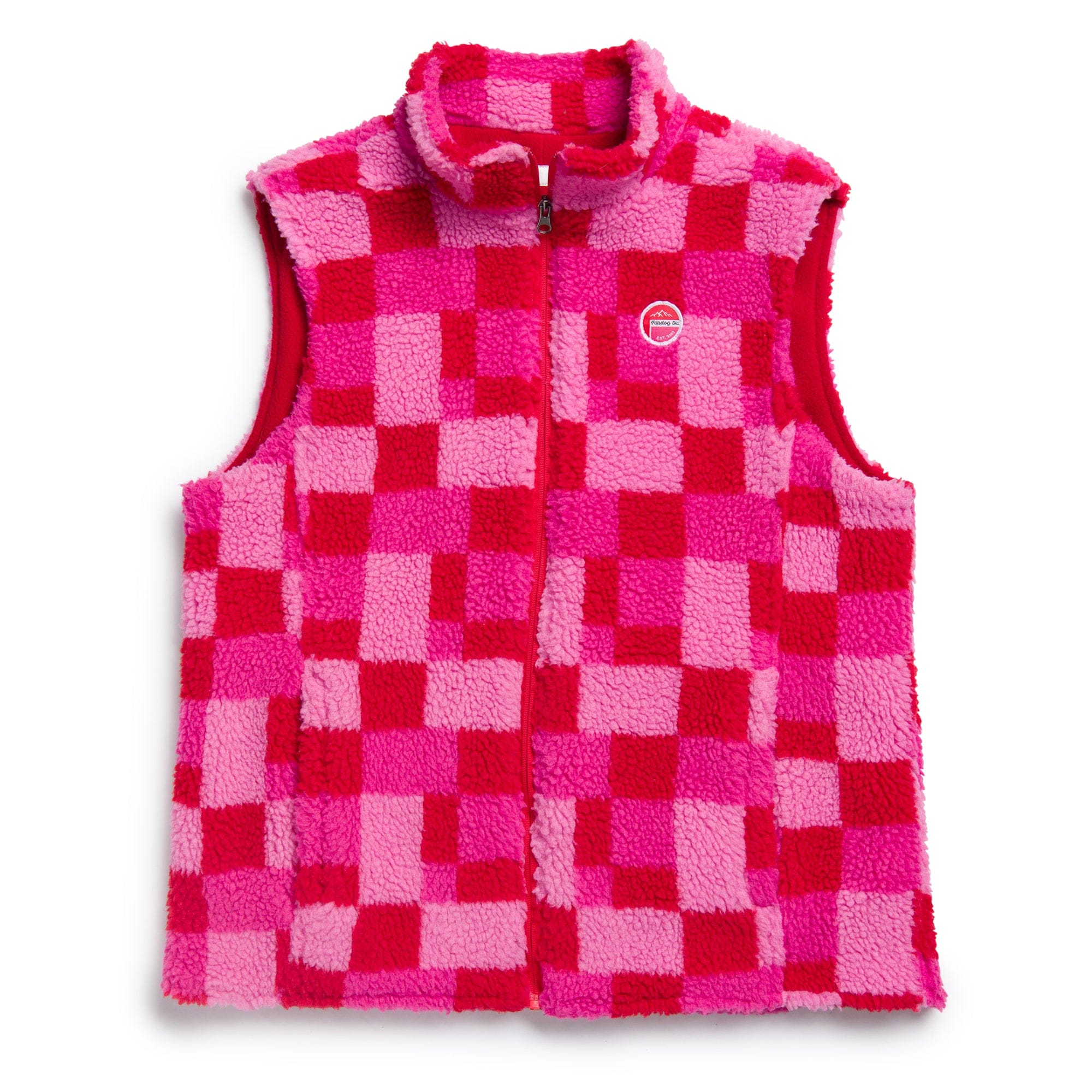 Fab Ski Matching Human Pink Sherpa Vest 