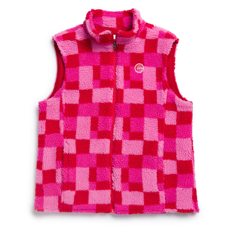 Fab Ski Matching Human Pink Sherpa Vest 