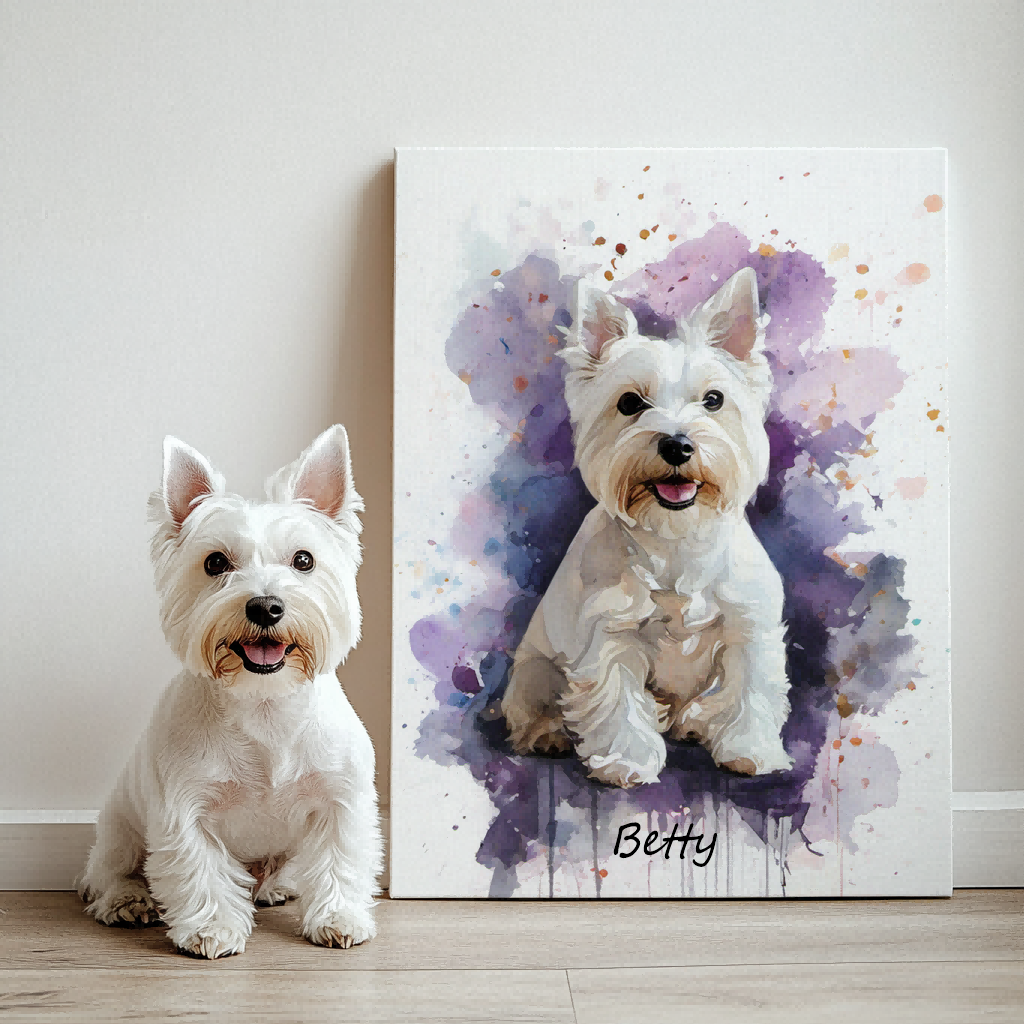 Watercolor Style Texture Portrait