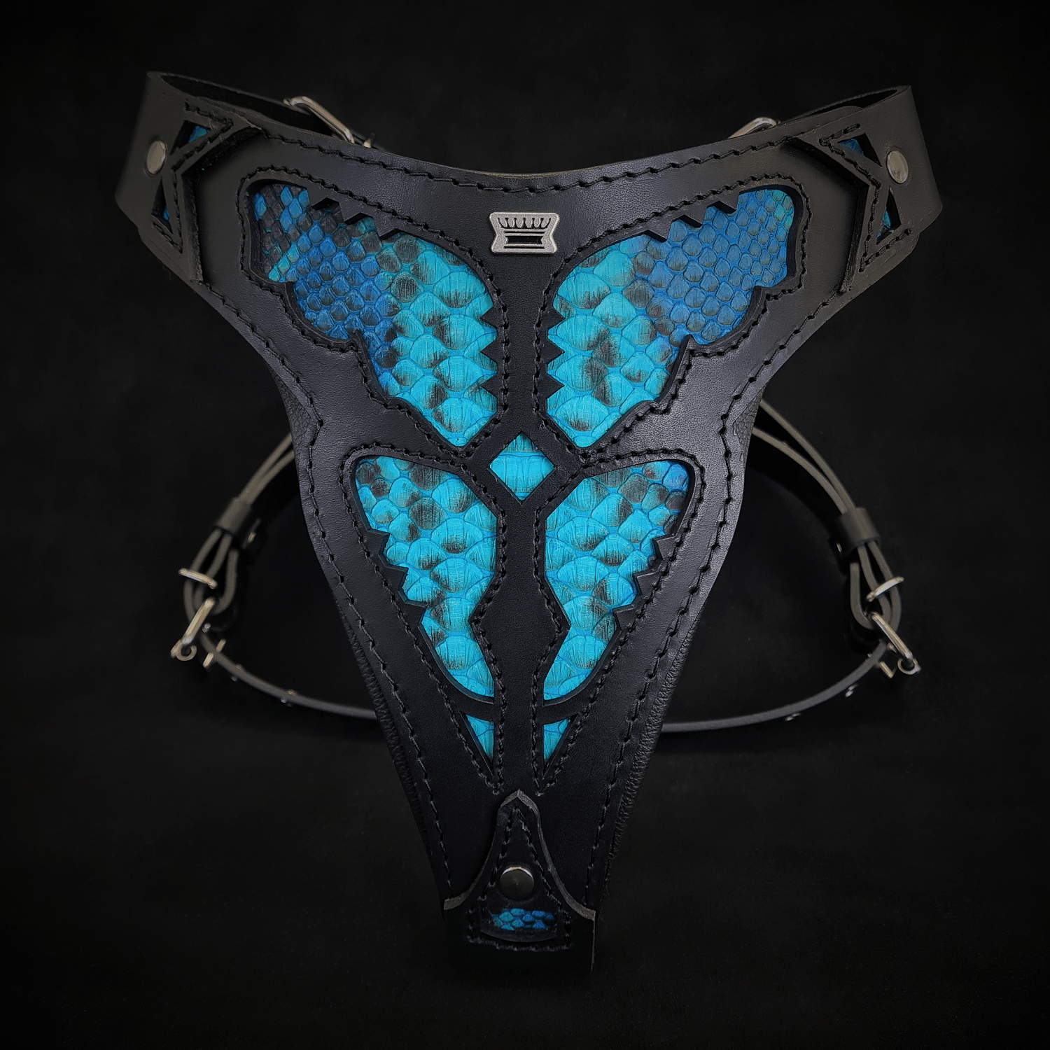 Bestia Morelia Python Leather Dog Harness