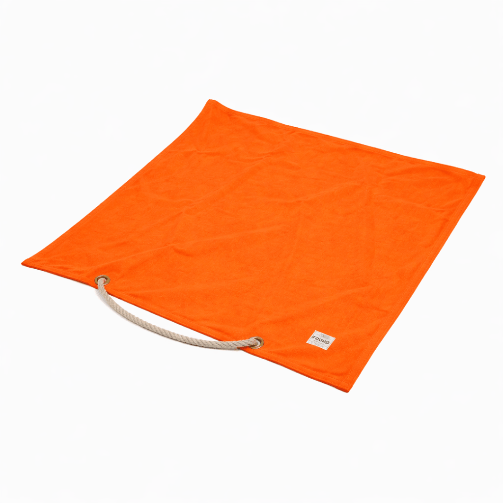 Fire Orange Waxed Cotton Canvas Dog Bed Cover