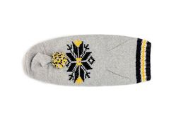 Grey Snowflake Pom Pom Hoodie