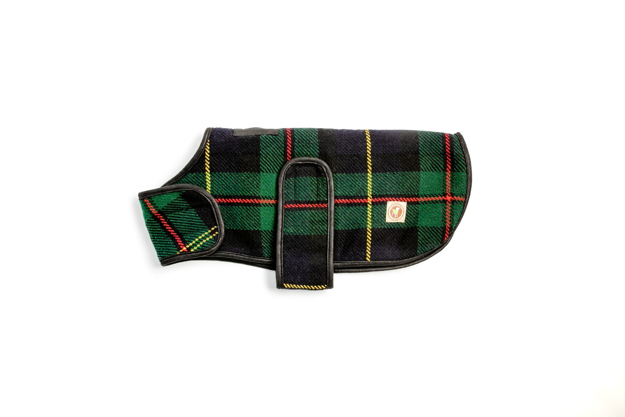 Chilly Dog Navy Tartan Plaid Wool Blanket Dog Coat