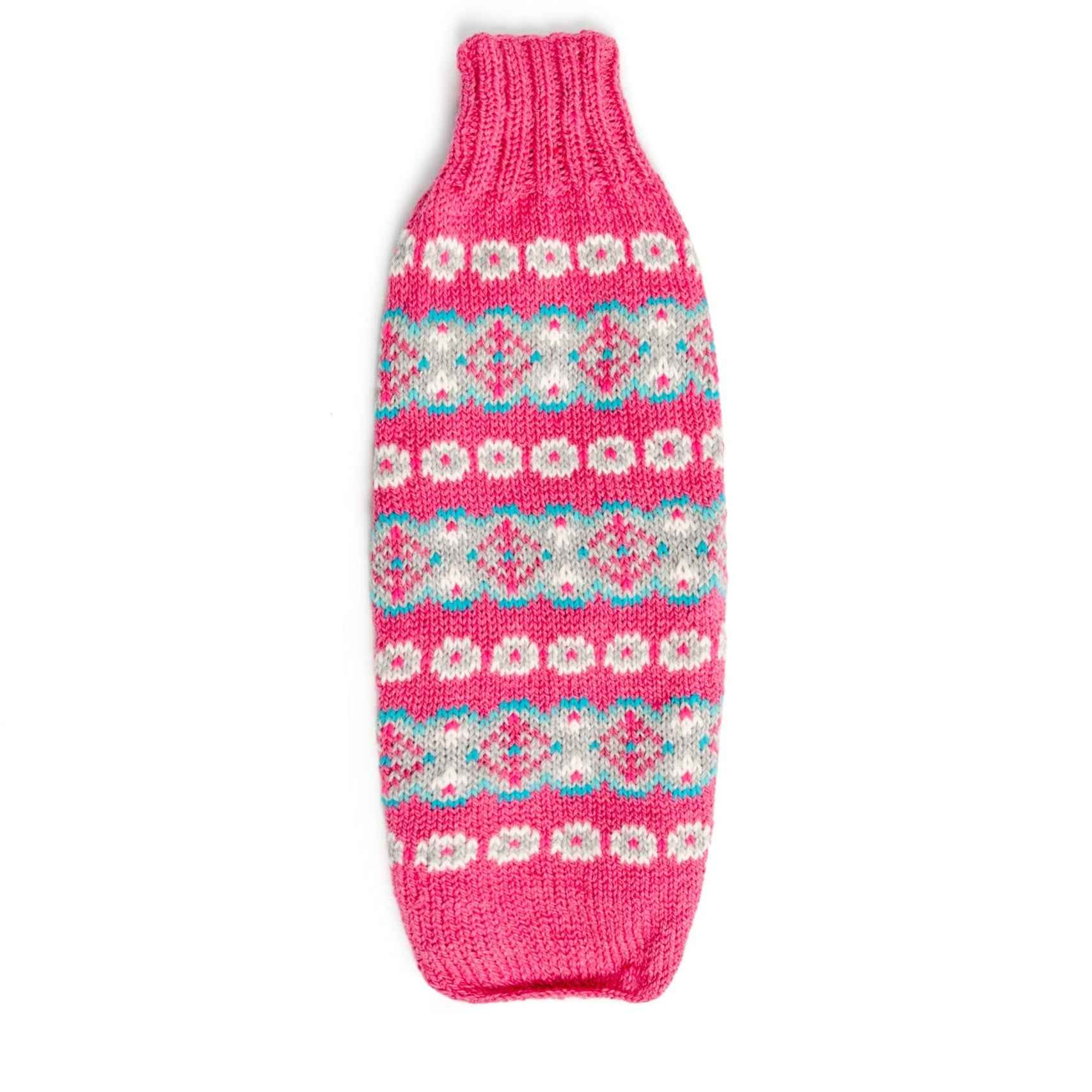 Chilly Dog Rose Fair Isle Alpaca Wool Dog Sweater