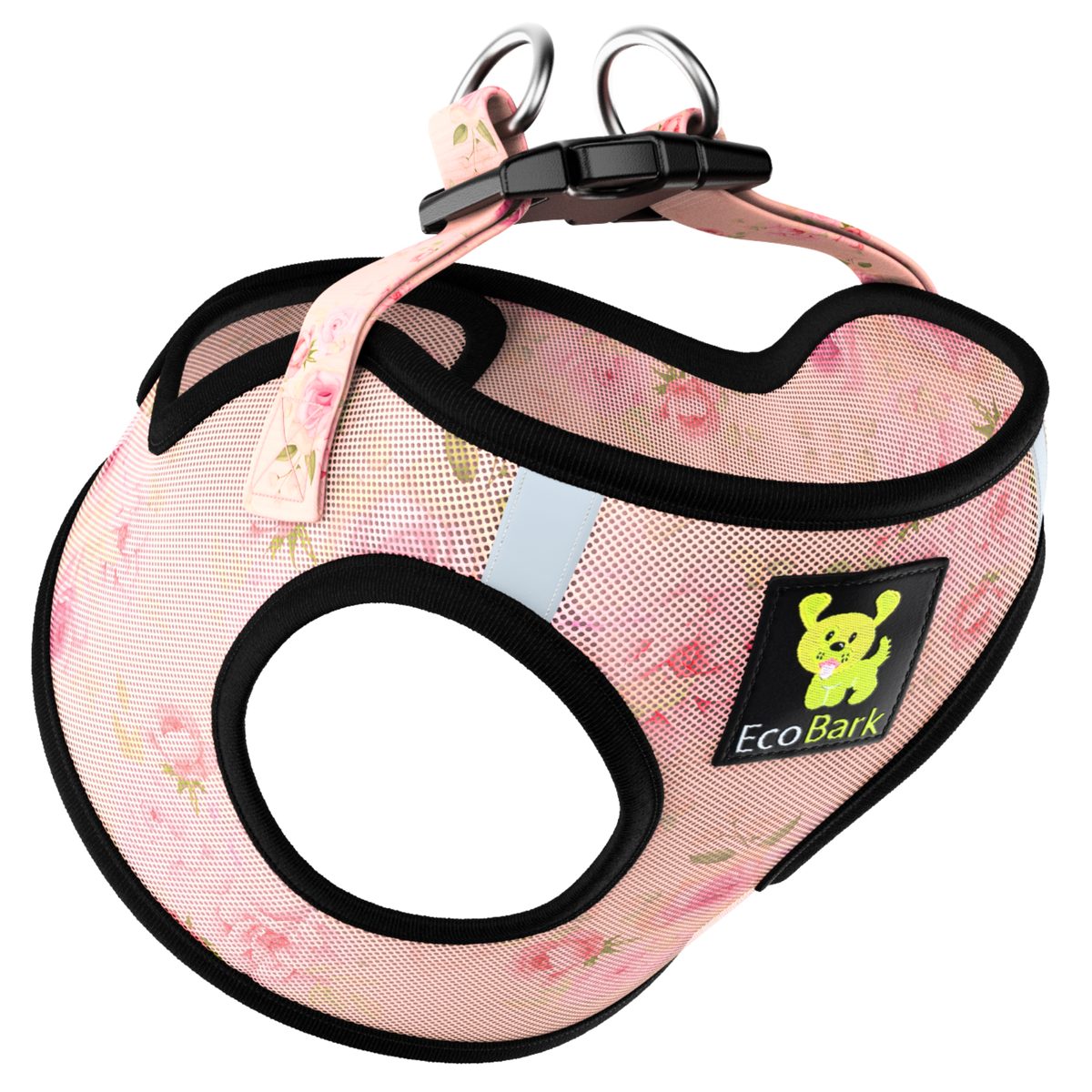 EcoBark – French Floral Reflective Step-In Dog Harness