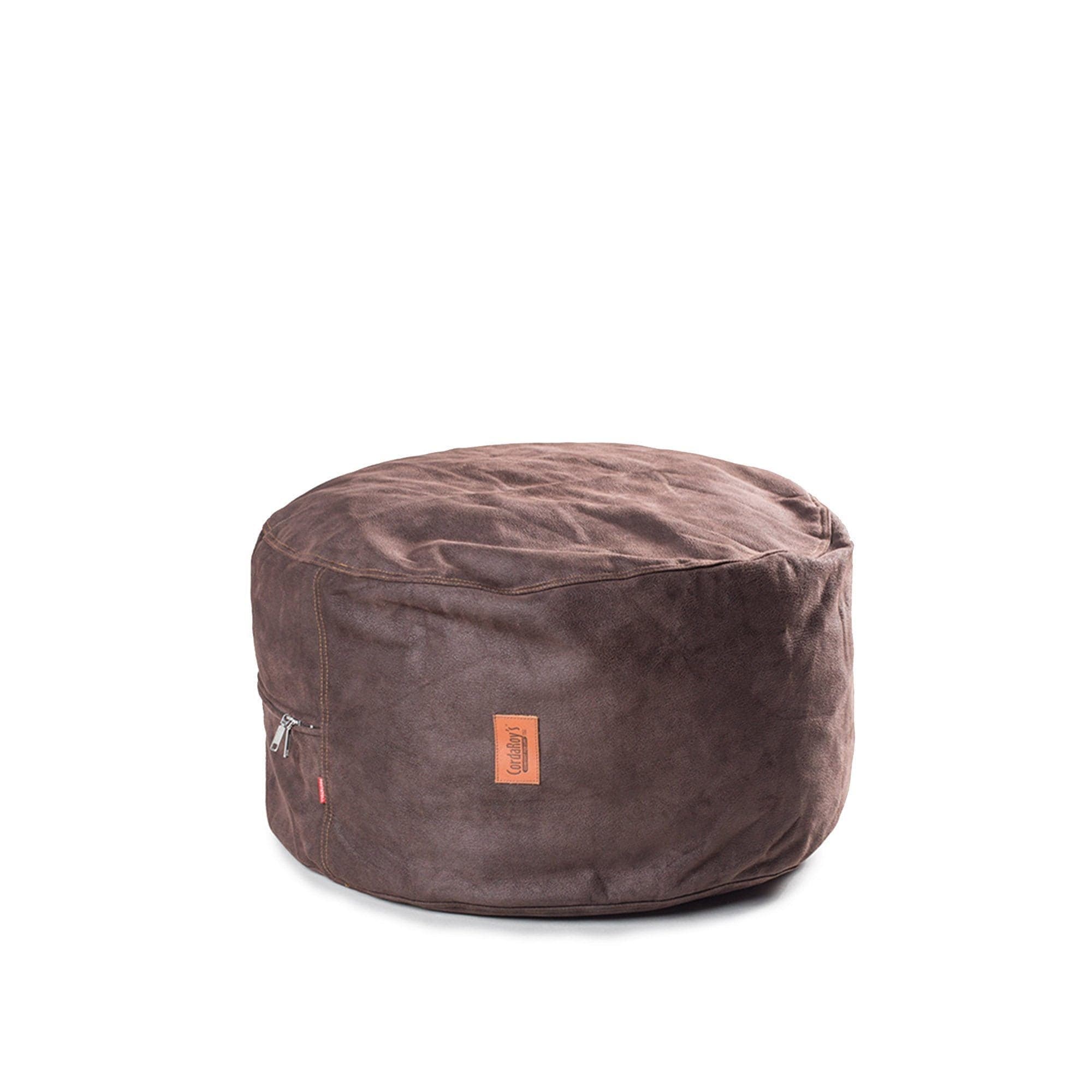 CordaRoy's Faux Leather Pouf Footstool Ottoman