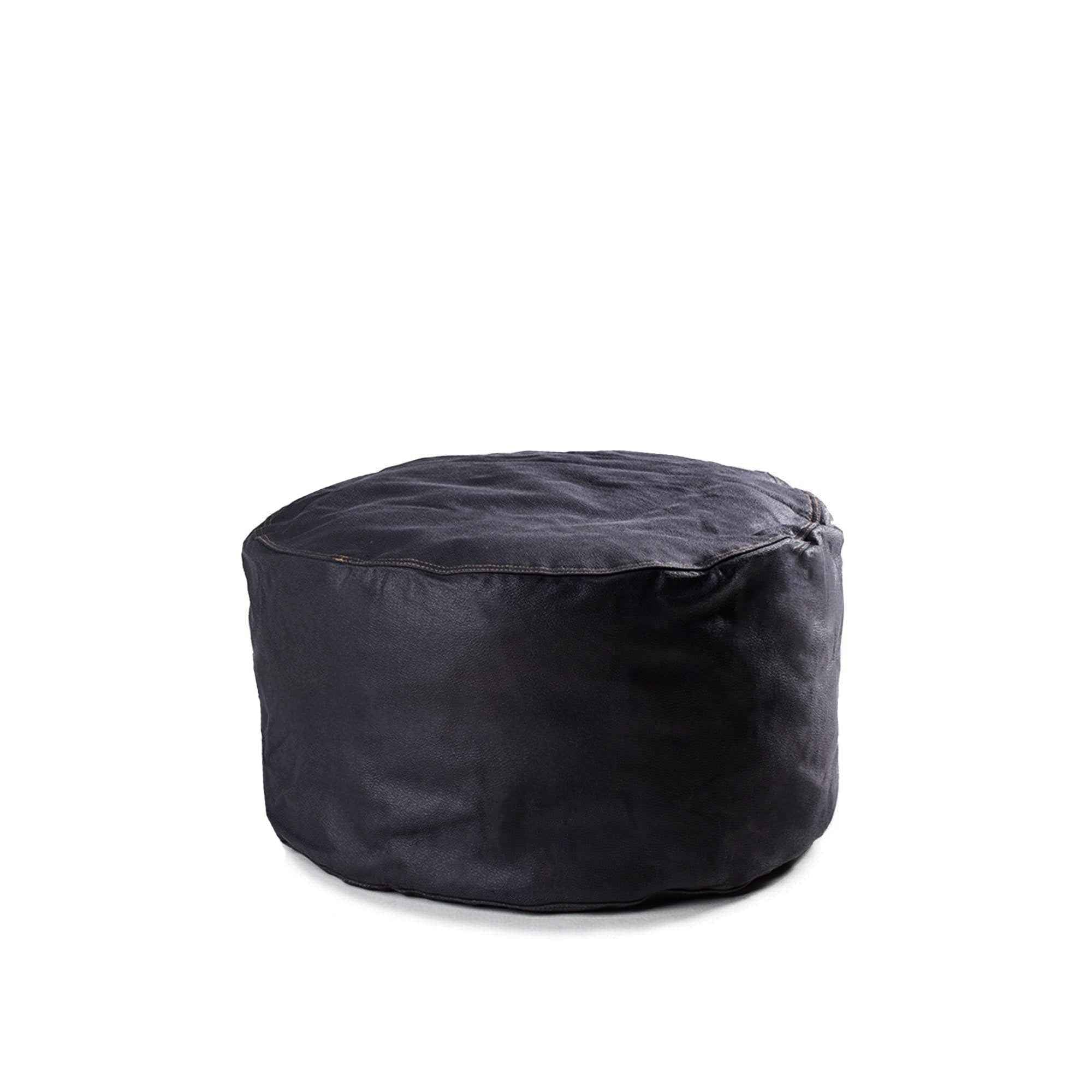 CordaRoy's Faux Leather Pouf Footstool Ottoman