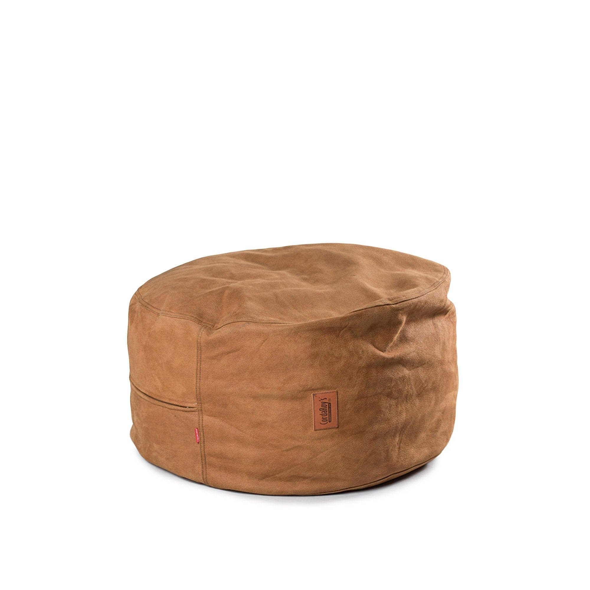 CordaRoy's Faux Leather Pouf Footstool Ottoman