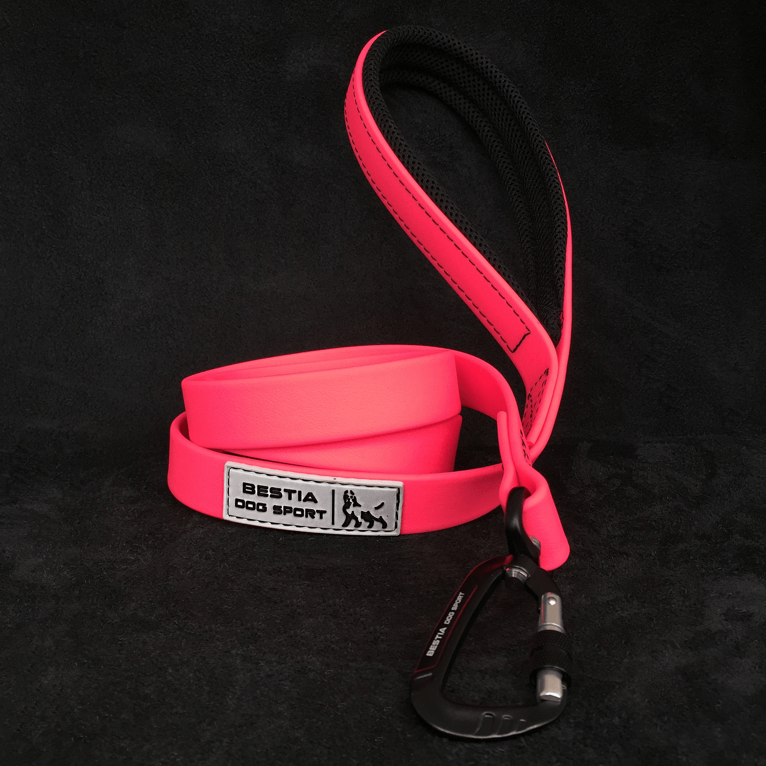 Bestia Dog Sport Tactical Neon Pink Dog Leash