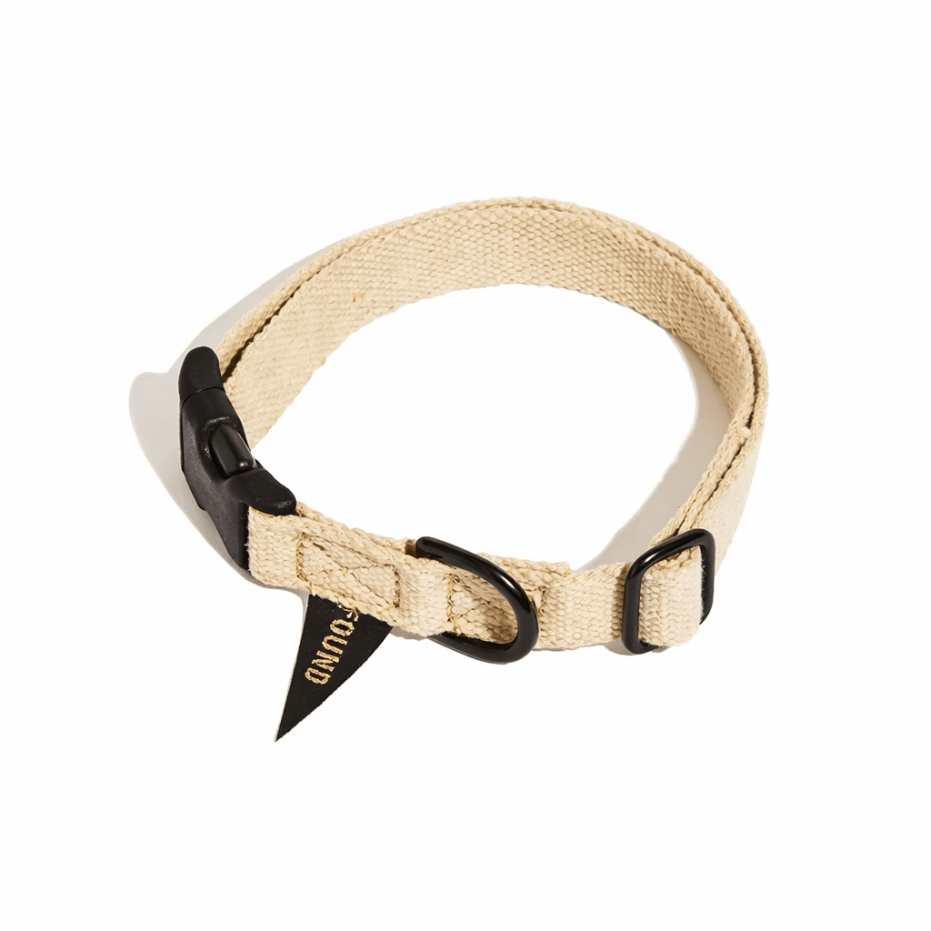 Found Classic Cotton Dog Collar | Hemp - Matte Black Hardware