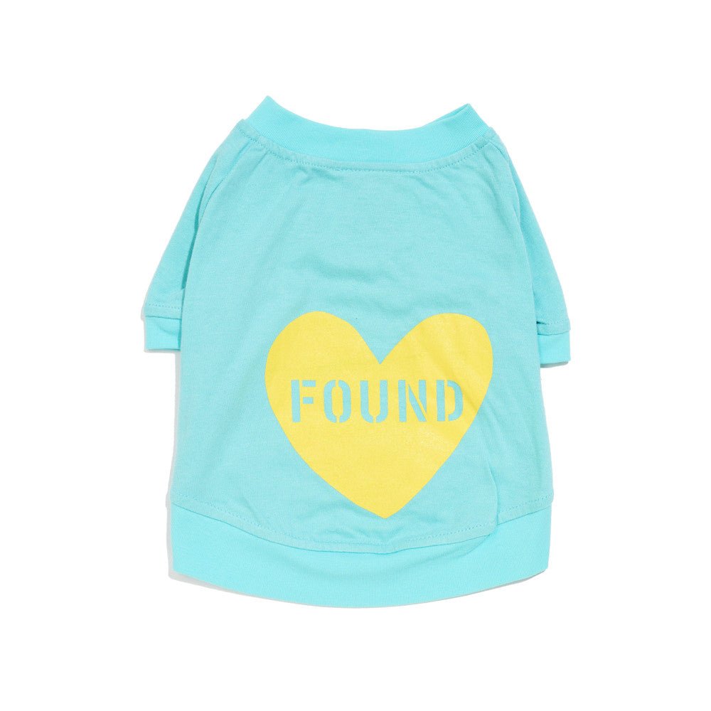 Found My Animal Big Full Heart Animal T-Shirt, Aqua + Citron