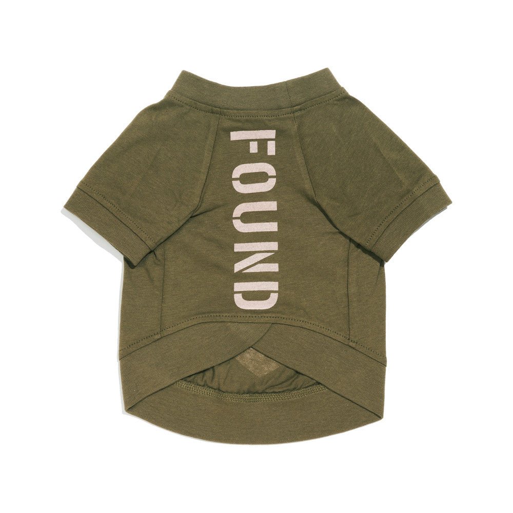 Found My Animal Big Full Heart Animal T-Shirt, Army + Blush