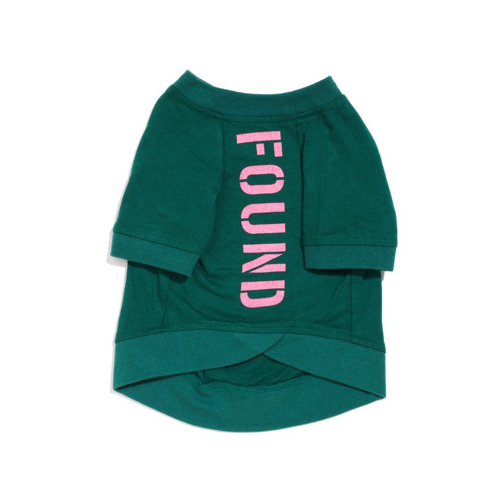Found My Animal Big Full Heart Animal T-Shirt, Hunter Green + Candy Pink
