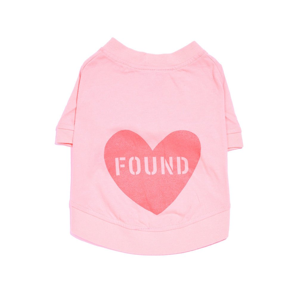 Found My Animal Big Full Heart Animal T-Shirt, Pale Coral + Coral