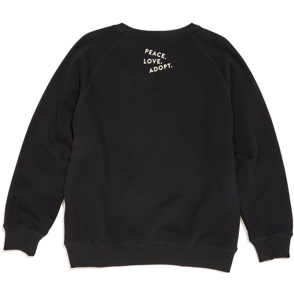 Found My Animal Big Full Heart Sweatshirt, Black + Cream