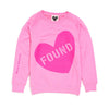 Dog Sweatshirt - Big Full Heart , Candy Pink + Magenta | Found My Animal