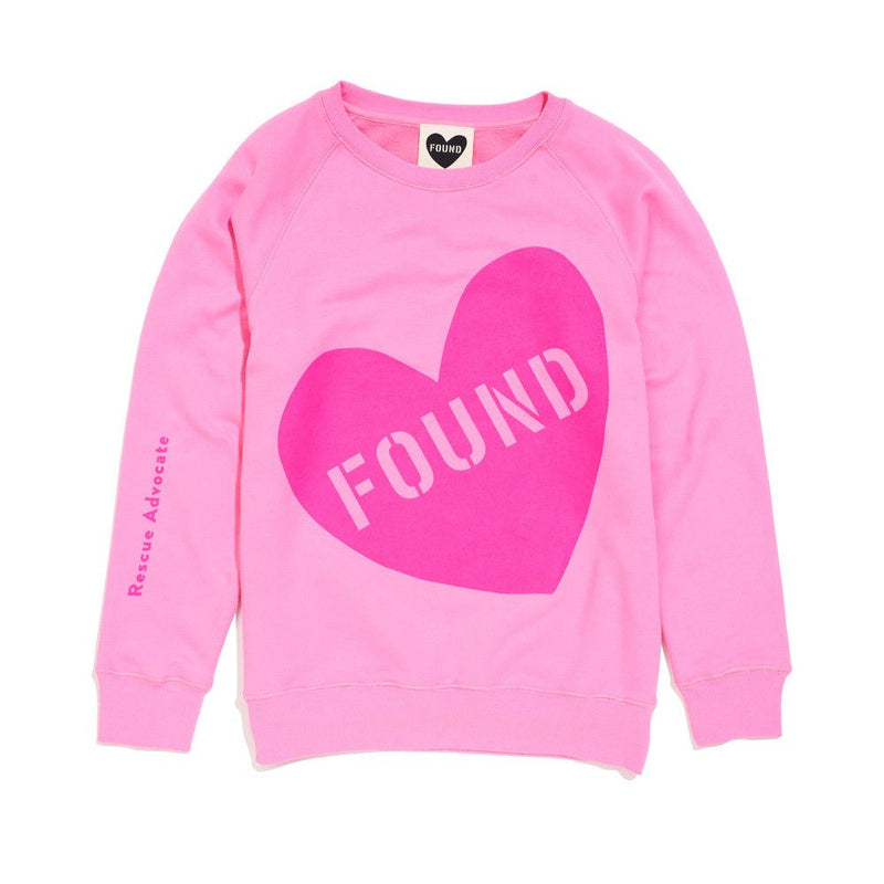 Dog Sweatshirt - Big Full Heart , Candy Pink + Magenta | Found My Animal
