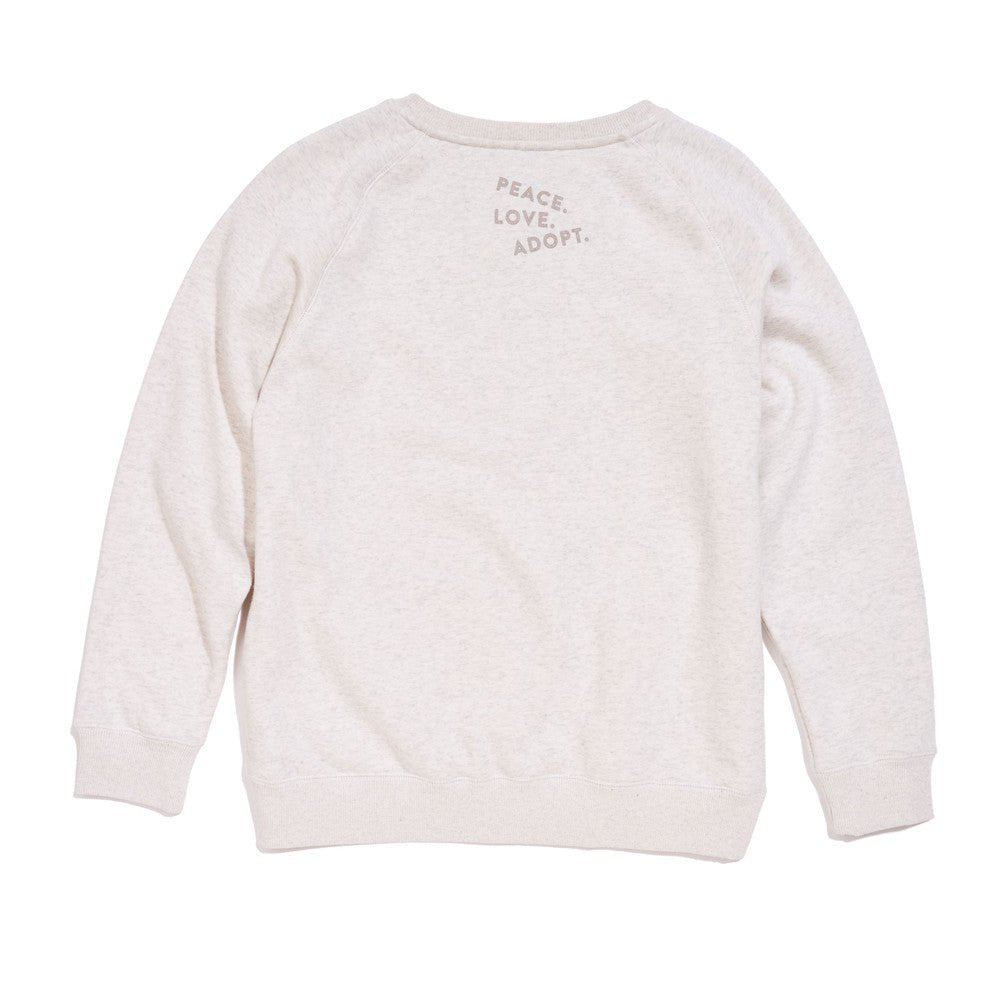 Found My Animal Big Full Heart Sweatshirt, Heather + Gray