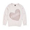 Found My Animal Big Full Heart Sweatshirt, Heather + Gray