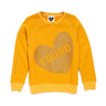 Found My Animal Big Full Heart Sweatshirt, Mustard Yellow + Olive