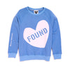 Dog Sweatshirt - Big Full Heart , Periwinkle + Light Pink | Found My Animal