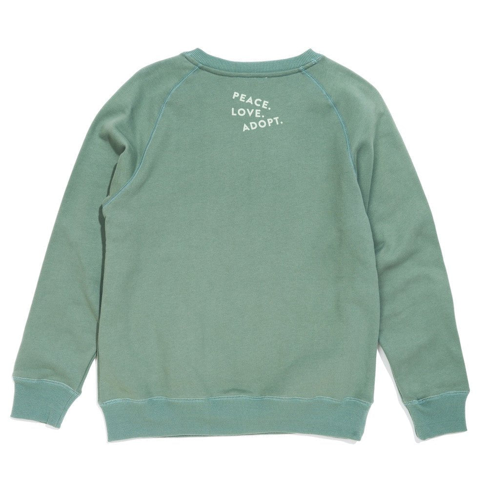 Found My Animal Big Full Heart Sweatshirt, Sage + Mint