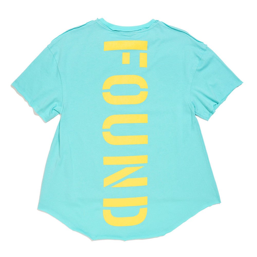Found My Animal Big Full Heart T-Shirt, Aqua + Citron