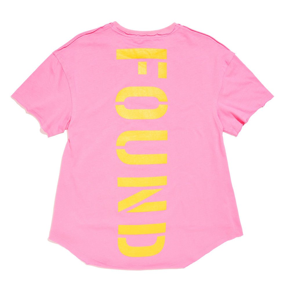 Found My Animal Big Full Heart T-Shirt, Candy Pink + Sunshine Yellow