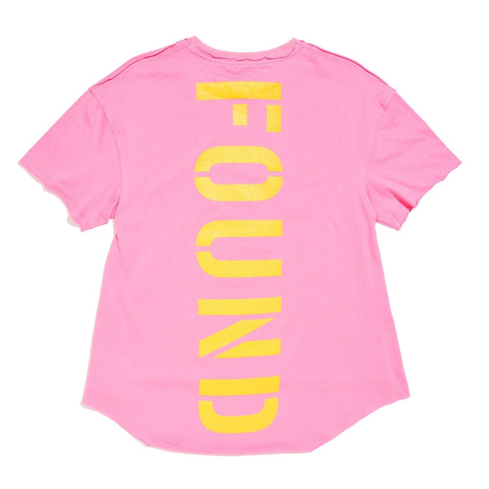 Found My Animal Big Full Heart T-Shirt, Candy Pink + Sunshine Yellow