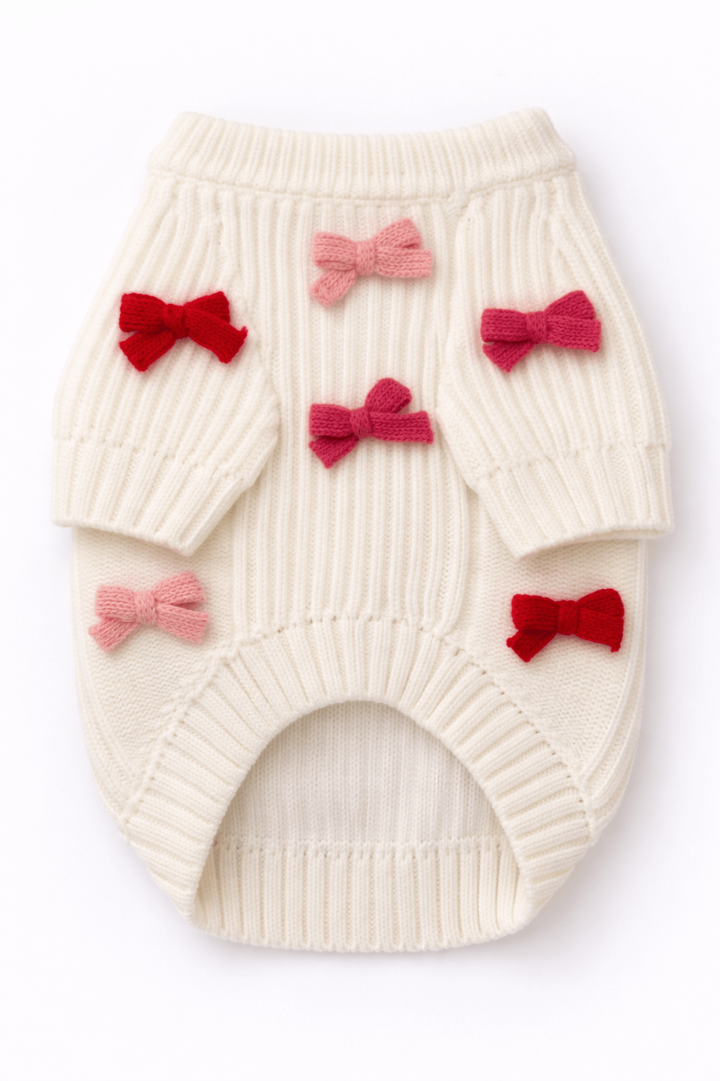 Dog Sweater - Bow - Red & Pink | Found My Animal