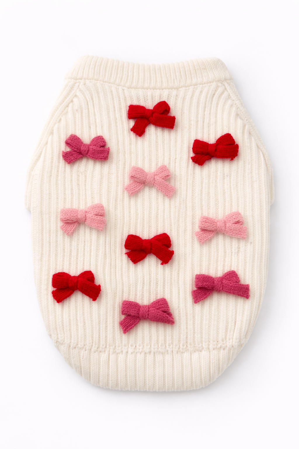 Dog Sweater - Bow - Red & Pink | Found My Animal