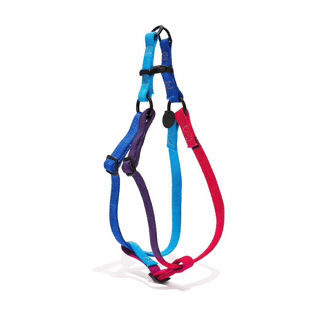 Found My Animal Dark Multi Cotton Dog & Cat Harness – Matte Black Hardware, Adjustable, Durable & Stylish