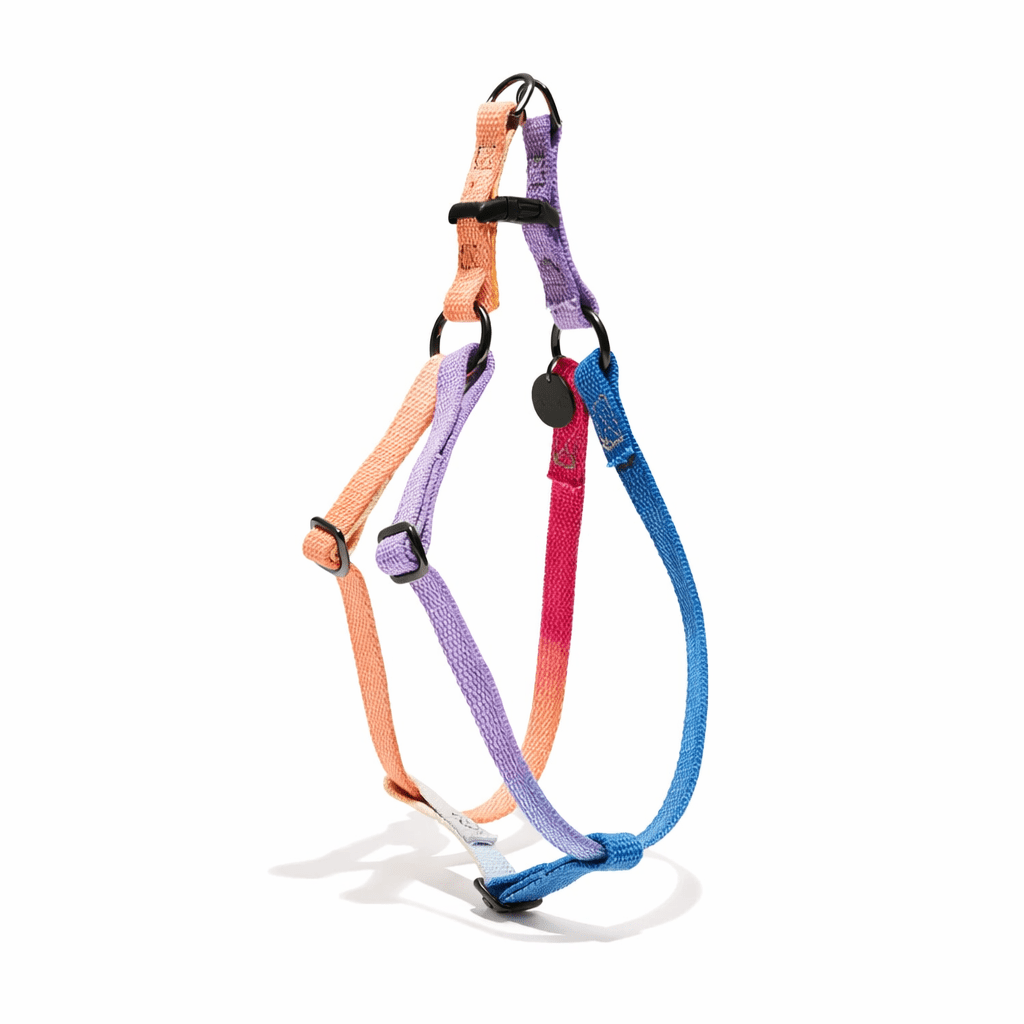Found My Animal Light Prismatic Cotton Dog & Cat Harness – Matte Black Hardware, Adjustable, Durable & Stylish