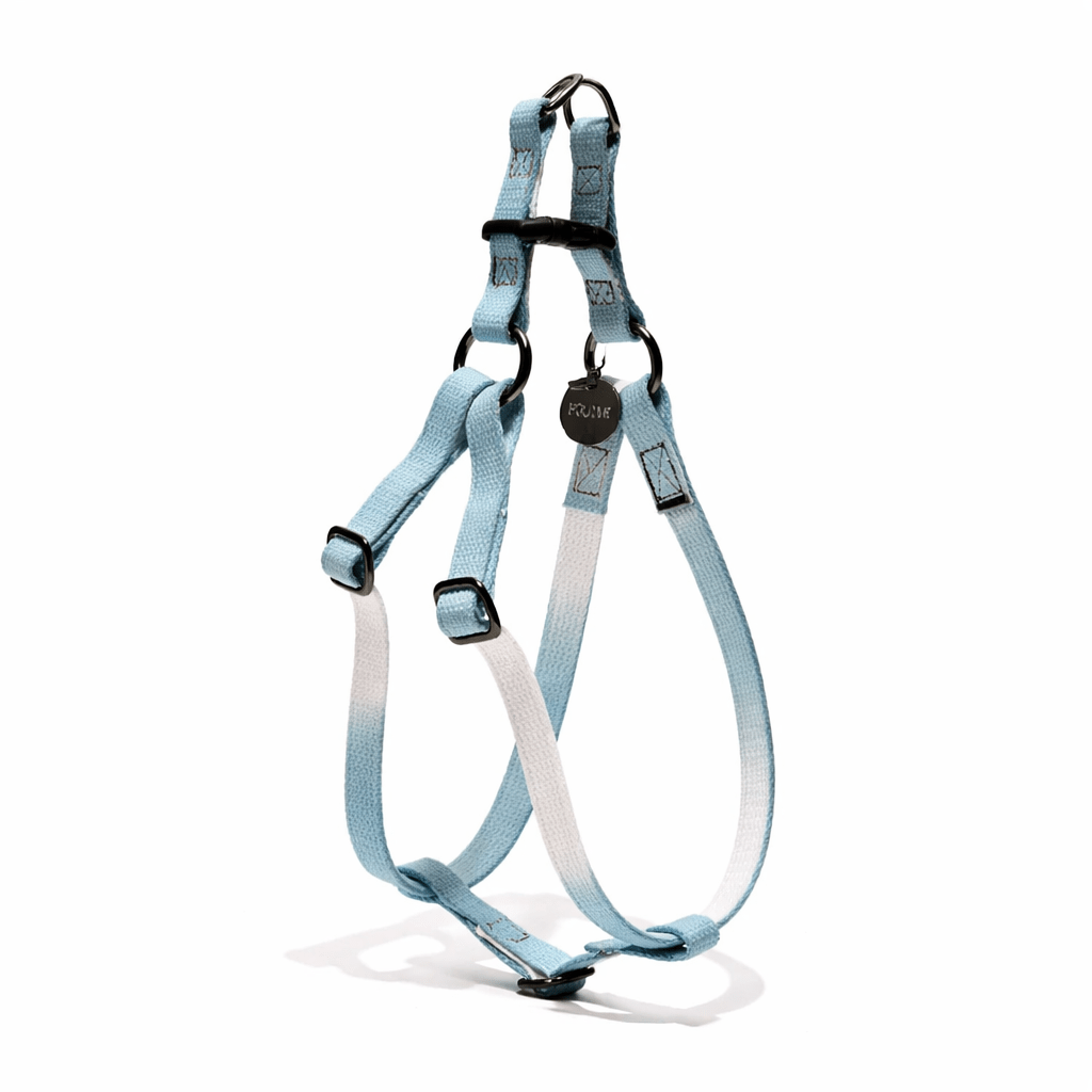 Found My Animal Marine Green Cotton Dog & Cat Harness – Matte Black Hardware, Adjustable, Durable & Stylish