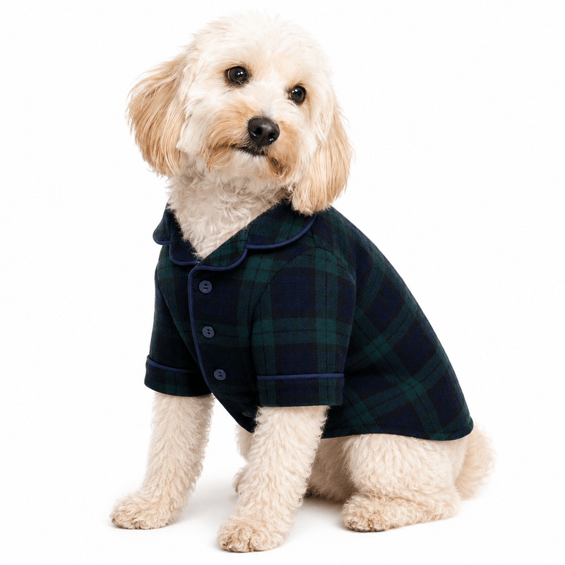 Found My Animal Blackwatch Plaid Wool Dog Pajamas