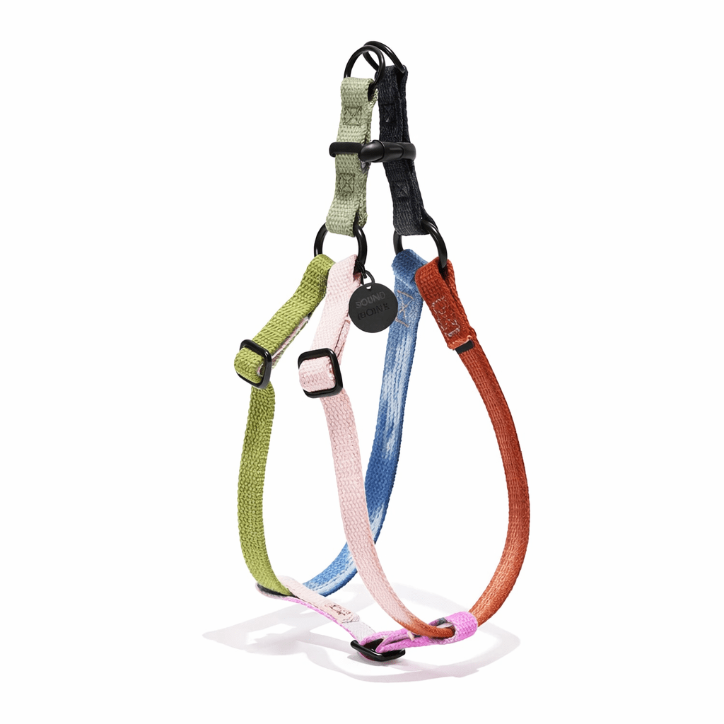 Found My Animal Spring Bouquet Cotton Dog & Cat Harness – Matte Black Hardware, Adjustable, Durable & Stylish