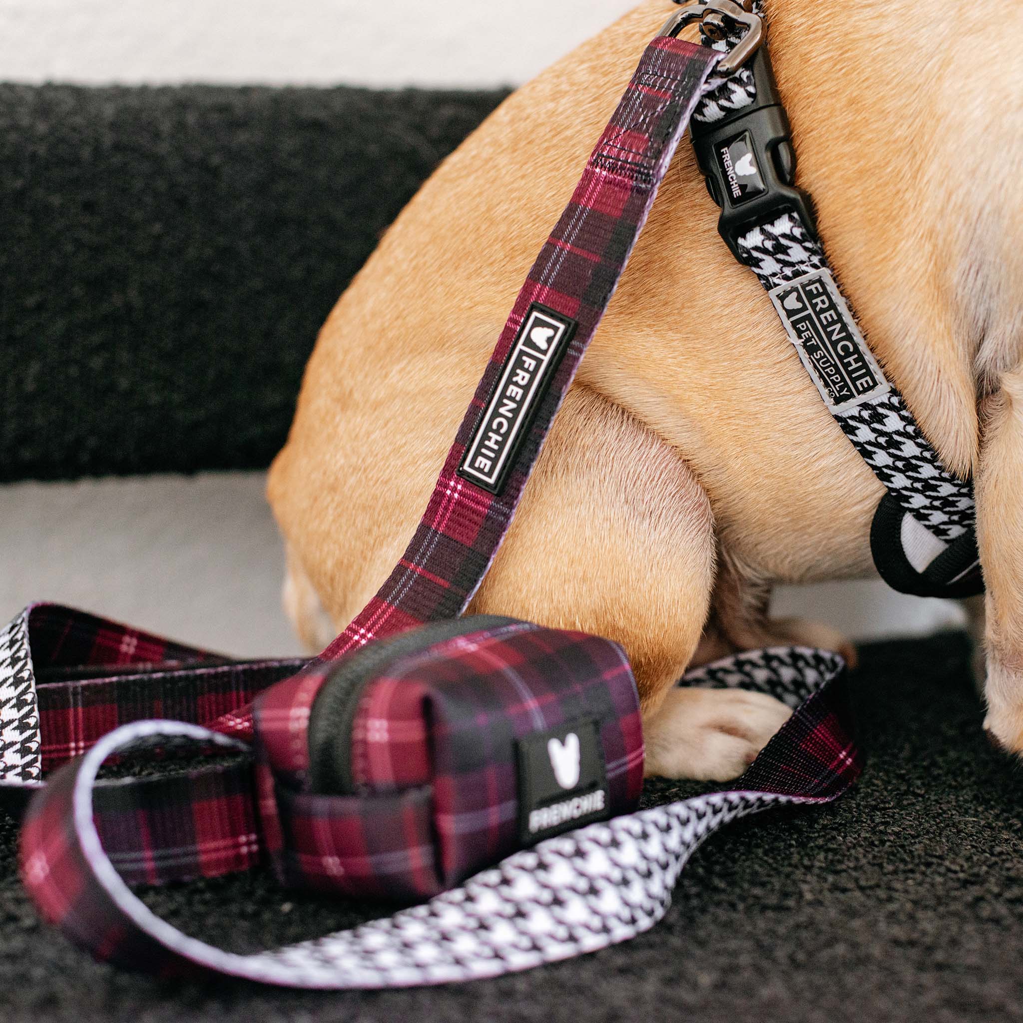 Frenchie Comfort Leash - Classic Plaid