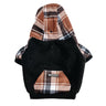 Frenchie Dog Hoodie - Cocoa Plaid