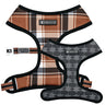 Frenchie Duo Reversible Harness - Cocoa Plaid