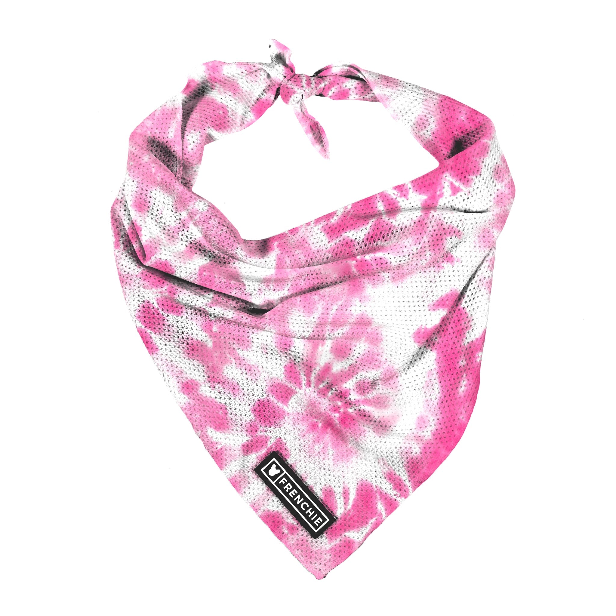 Frenchie Cooling Bandana - Pink Tie Dye