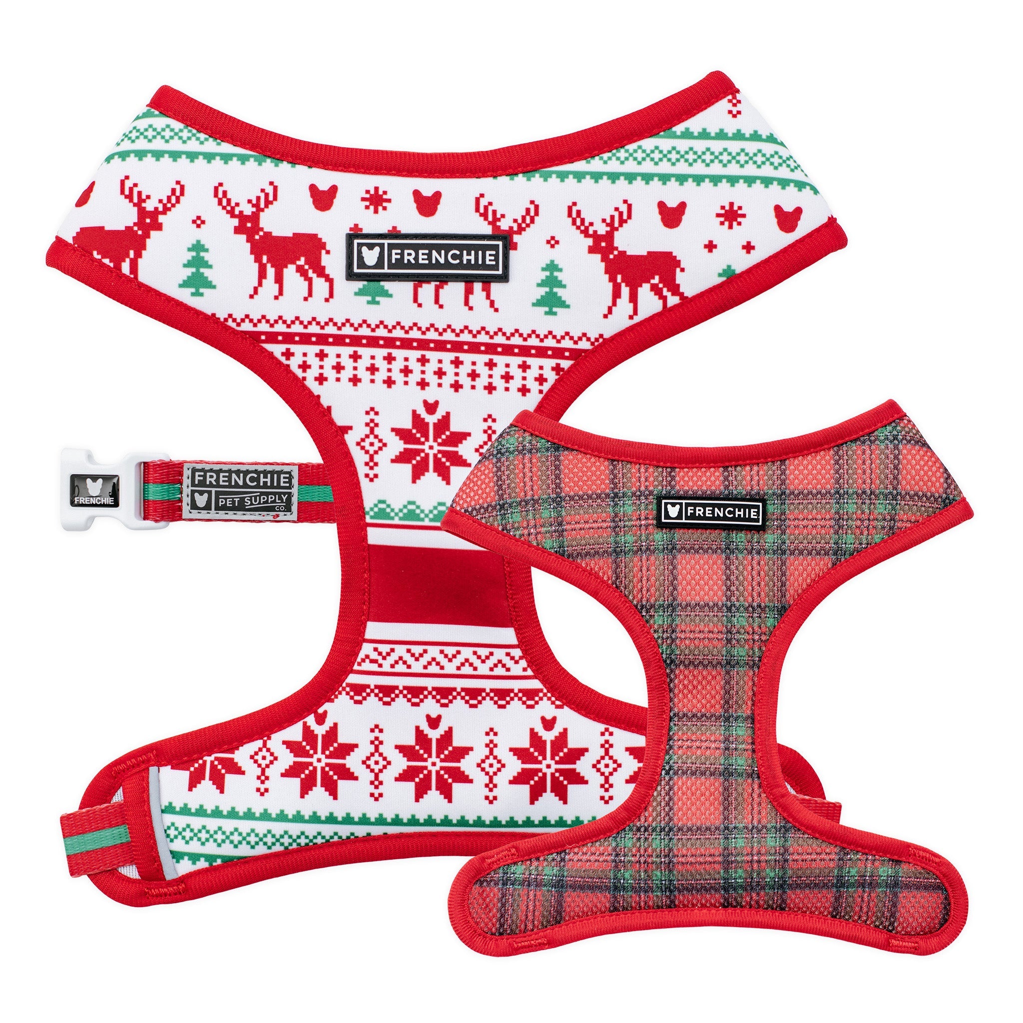 Frenchie Duo Reversible Harness - Tis The Season