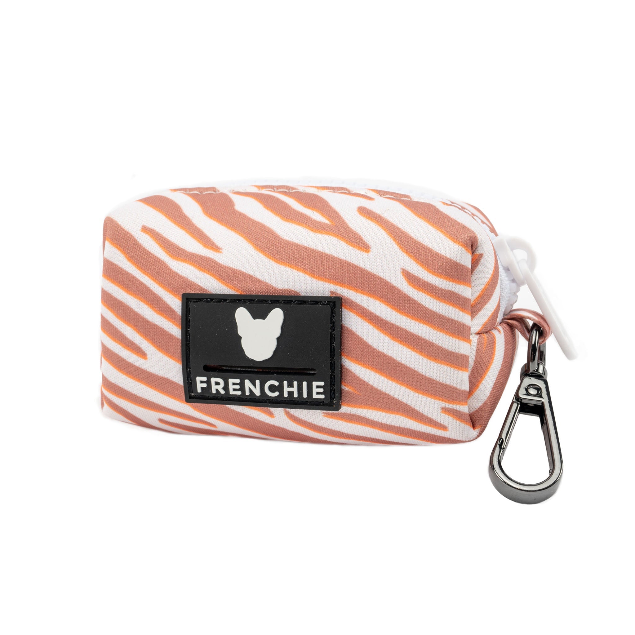 Frenchie Poo Bag Holder - Beige Zebra