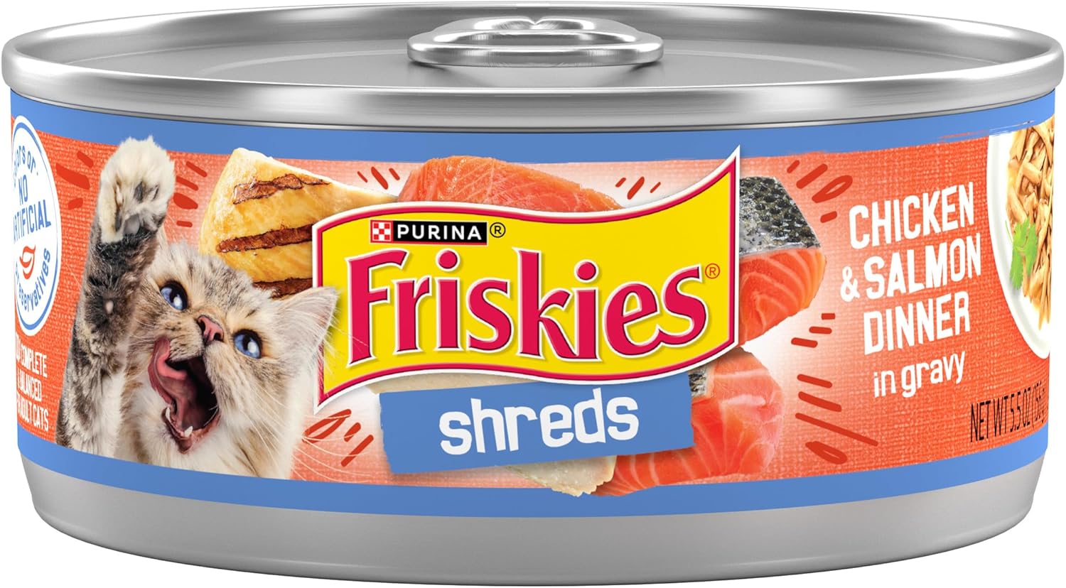 Friskies Shreds Chicken & Salmon in Gravy Wet Cat Food (5.5oz)