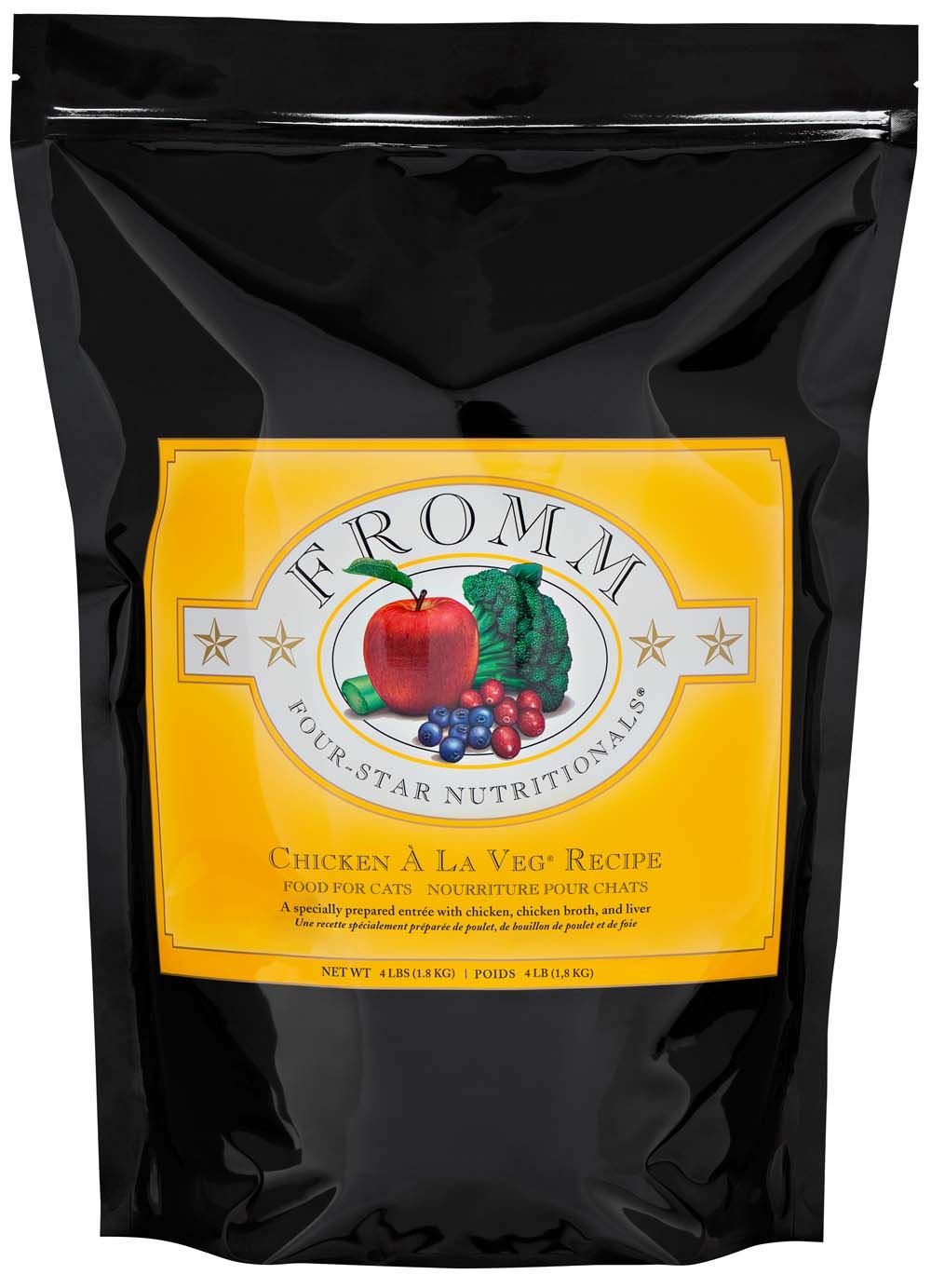 Fromm 4 Star Adult Chicken A La Veg Dry Cat Food (4lb)