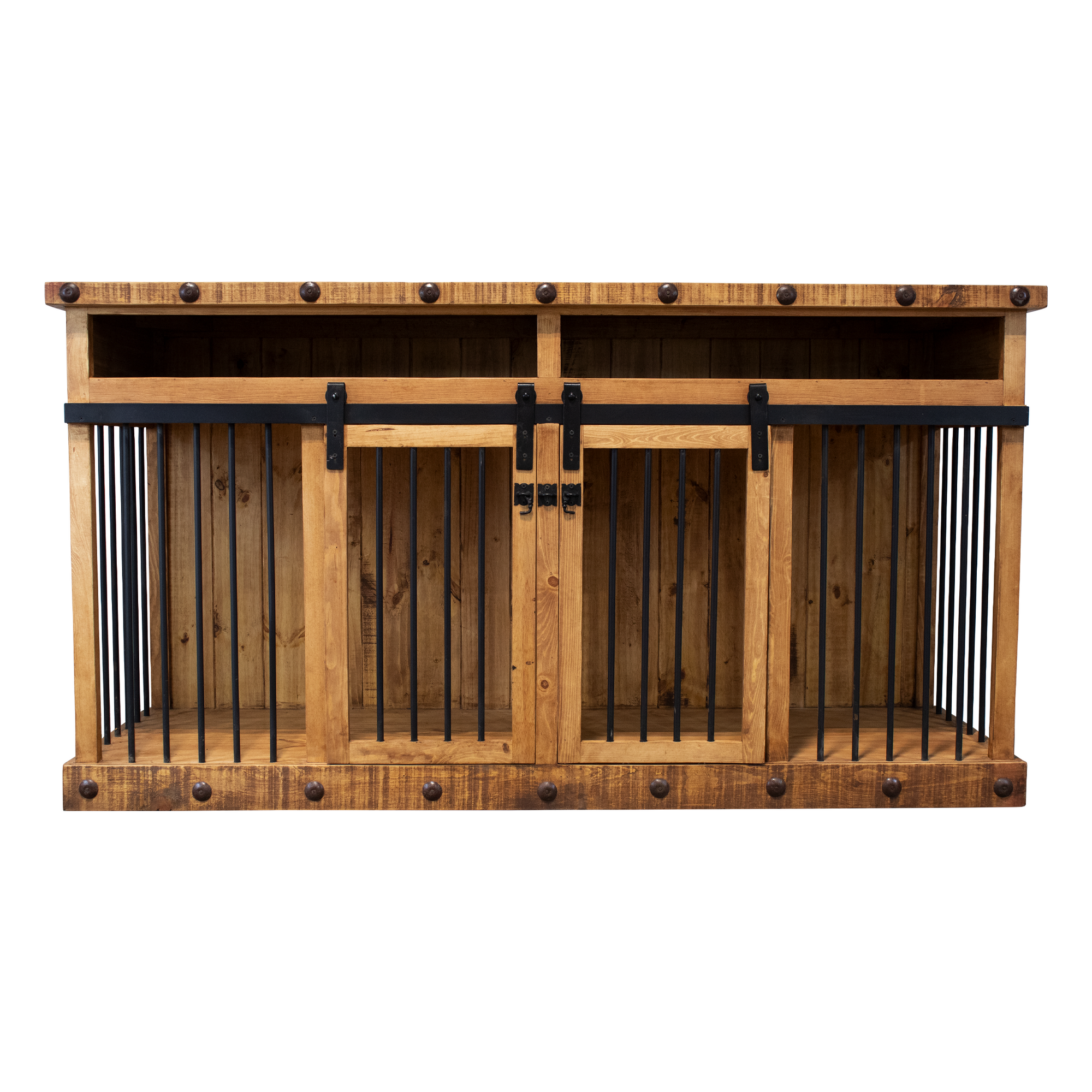 Oasis Large Dog Rustic Wood Kennel in Medium Wax | HT Animal Supply