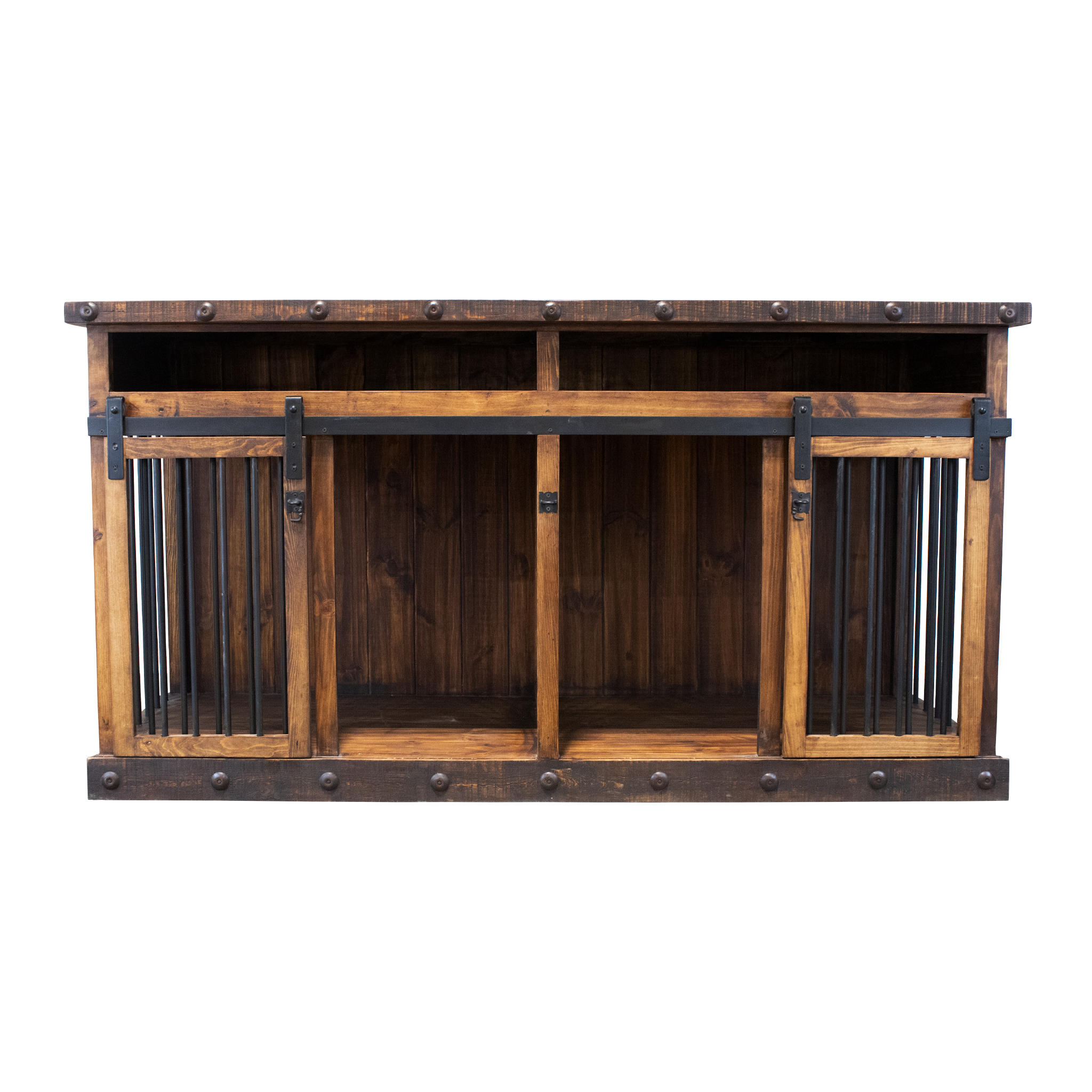 Oasis Large Dog Wood Kennel Dark Wax