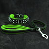Bestia Dog Gear Genuine Leather Dog Collar - Green