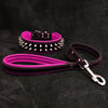 Bestia Dog Gear Genuine Leather Dog Collar - Pink